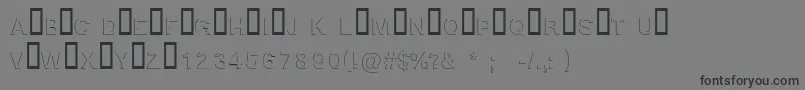 BlockshadowRegular Font – Black Fonts on Gray Background