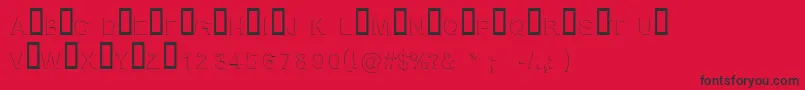 フォントBlockshadowRegular – 赤い背景に黒い文字