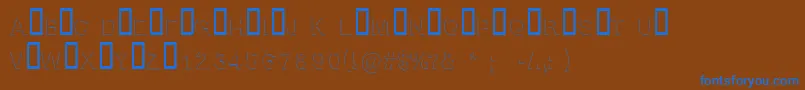 fuente BlockshadowRegular – Fuentes Azules Sobre Fondo Marrón