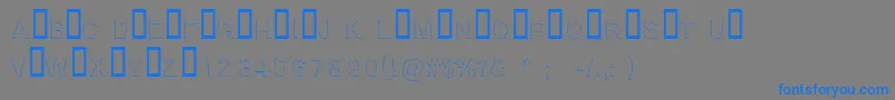 BlockshadowRegular-Schriftart – Blaue Schriften auf grauem Hintergrund