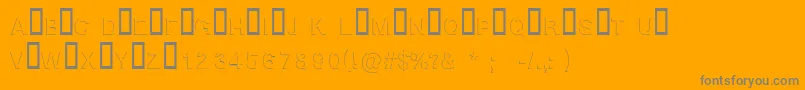 BlockshadowRegular-Schriftart – Graue Schriften auf orangefarbenem Hintergrund