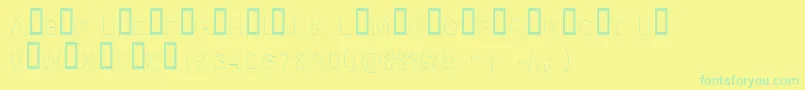 Police BlockshadowRegular – polices vertes sur fond jaune