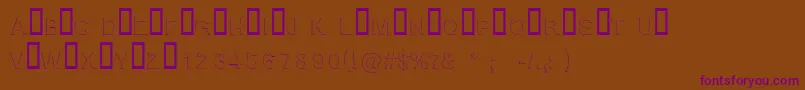 BlockshadowRegular Font – Purple Fonts on Brown Background