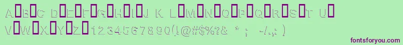BlockshadowRegular Font – Purple Fonts on Green Background