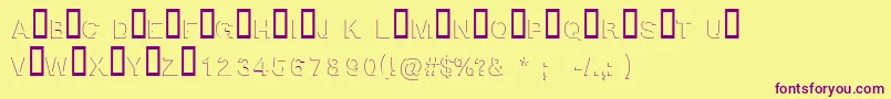 BlockshadowRegular Font – Purple Fonts on Yellow Background