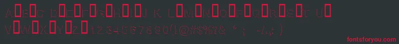BlockshadowRegular Font – Red Fonts on Black Background
