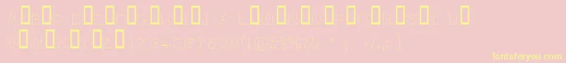 BlockshadowRegular Font – Yellow Fonts on Pink Background