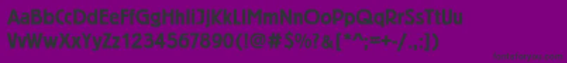 Fonte Berlinergroddembol – fontes pretas em um fundo violeta