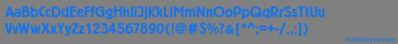 Berlinergroddembol-Schriftart – Blaue Schriften auf grauem Hintergrund