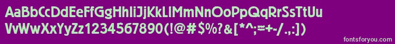Berlinergroddembol Font – Green Fonts on Purple Background