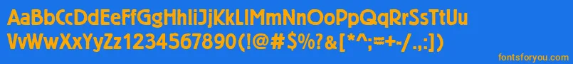 Berlinergroddembol Font – Orange Fonts on Blue Background