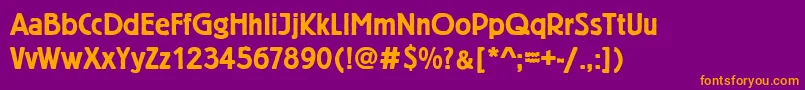 Berlinergroddembol Font – Orange Fonts on Purple Background