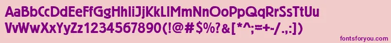 Berlinergroddembol Font – Purple Fonts on Pink Background