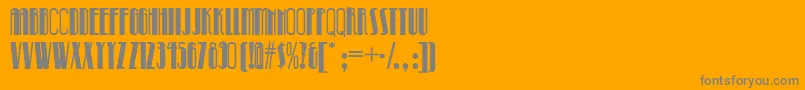 Pinball ffy Font – Gray Fonts on Orange Background