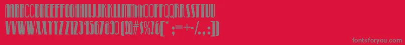 Pinball ffy Font – Gray Fonts on Red Background