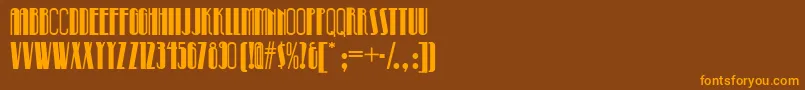 Шрифт Pinball ffy – оранжевые шрифты на коричневом фоне