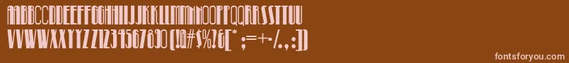 Pinball ffy Font – Pink Fonts on Brown Background
