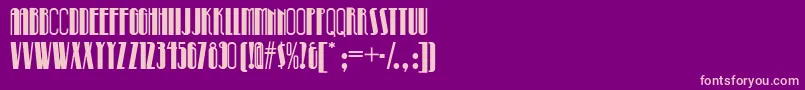 Pinball ffy-Schriftart – Rosa Schriften auf violettem Hintergrund