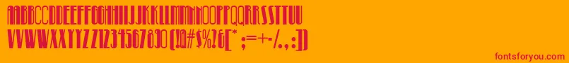 Pinball ffy Font – Red Fonts on Orange Background