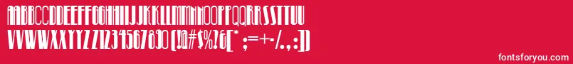 Pinball ffy Font – White Fonts on Red Background