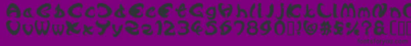 Czcionka AngleBold – czarne czcionki na fioletowym tle