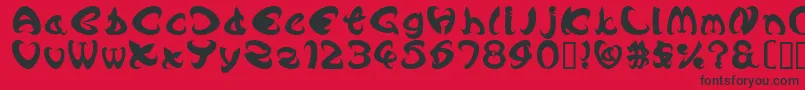 AngleBold Font – Black Fonts on Red Background