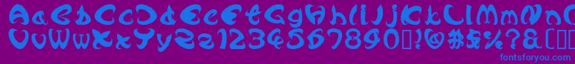 AngleBold Font – Blue Fonts on Purple Background