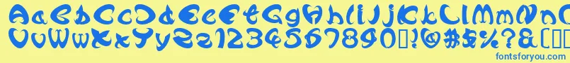 AngleBold Font – Blue Fonts on Yellow Background