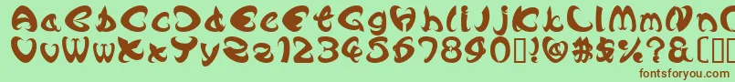 AngleBold Font – Brown Fonts on Green Background