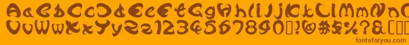 AngleBold Font – Brown Fonts on Orange Background