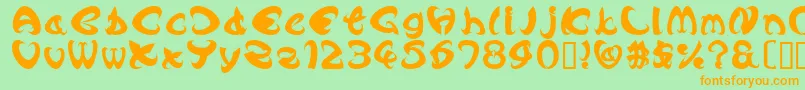 AngleBold Font – Orange Fonts on Green Background
