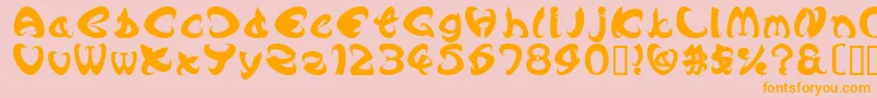 AngleBold Font – Orange Fonts on Pink Background