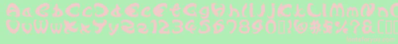 AngleBold Font – Pink Fonts on Green Background