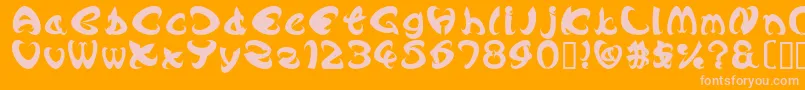 AngleBold Font – Pink Fonts on Orange Background