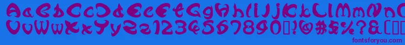AngleBold Font – Purple Fonts on Blue Background