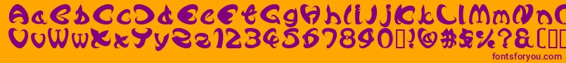 AngleBold Font – Purple Fonts on Orange Background