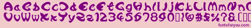 AngleBold Font – Purple Fonts on Pink Background