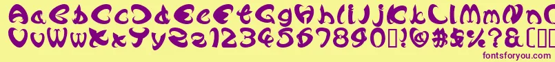 AngleBold Font – Purple Fonts on Yellow Background