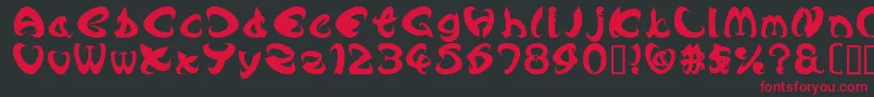 AngleBold Font – Red Fonts on Black Background