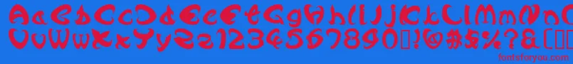 AngleBold Font – Red Fonts on Blue Background