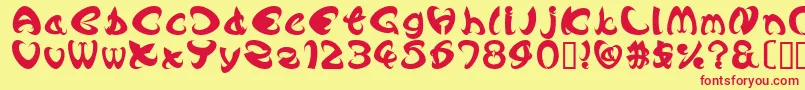 More about AngleBold Font AngleBold Font – Red Fonts on Yellow Background