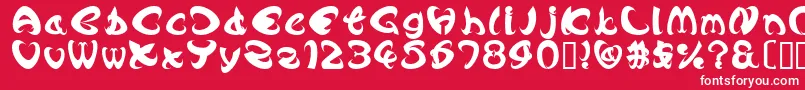 Шрифт AngleBold – белые шрифты на красном фоне