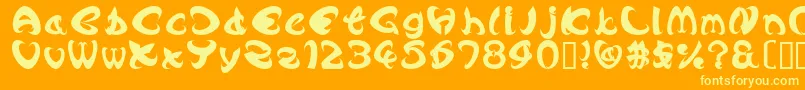 AngleBold Font – Yellow Fonts on Orange Background