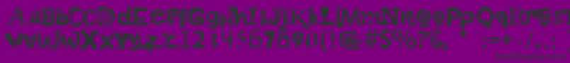 フォントBoToy – 紫の背景に黒い文字