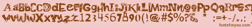 BoToy Font – Brown Fonts on Pink Background