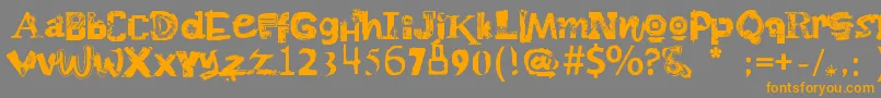 BoToy Font – Orange Fonts on Gray Background