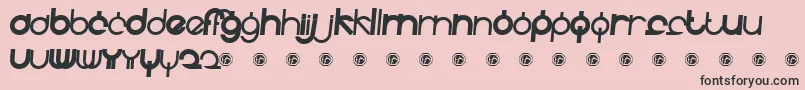 Fidelle ffy-Schriftart – Schwarze Schriften auf rosa Hintergrund