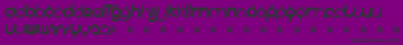 フォントFidelle ffy – 紫の背景に黒い文字