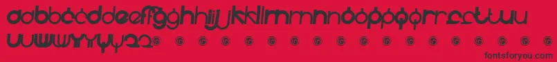 Fidelle ffy Font – Black Fonts on Red Background