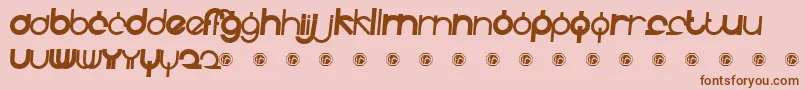 Fidelle ffy Font – Brown Fonts on Pink Background